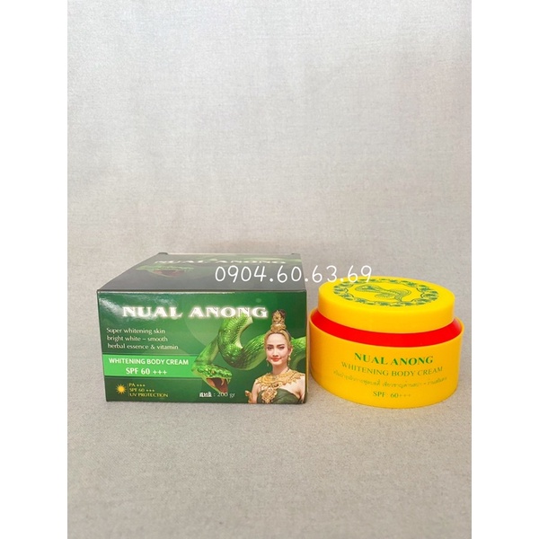 Kem Dưỡng Trắng Da Toàn Thân NUAL ANONG Thái Lan 200g SPF 60+++