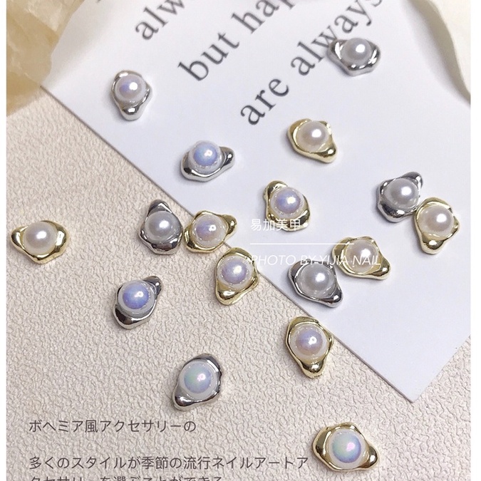 Charm nail aurora hiệu ứng tráng gương