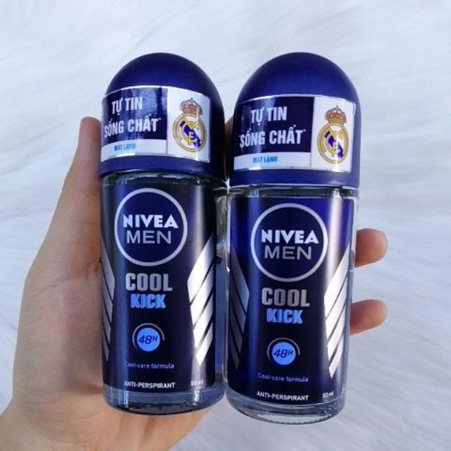 Lăn khử mùi mát lạnh Nivea Men Cool Kick (50ml