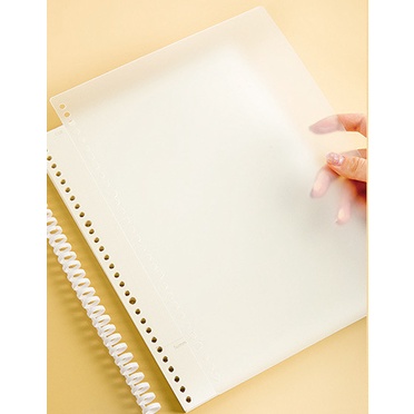 Bộ 4 Bìa nhựa tab phân trang sổ còng A5 / B5 / A4 màu trong suốt, xanh dương Bìa nhựa làm Binder