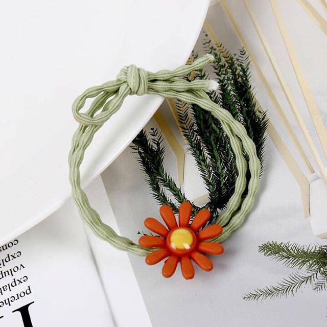 Dây buộc tóc, cột tóc hoa cúc chi xinh xắn-chọn màu ib shop