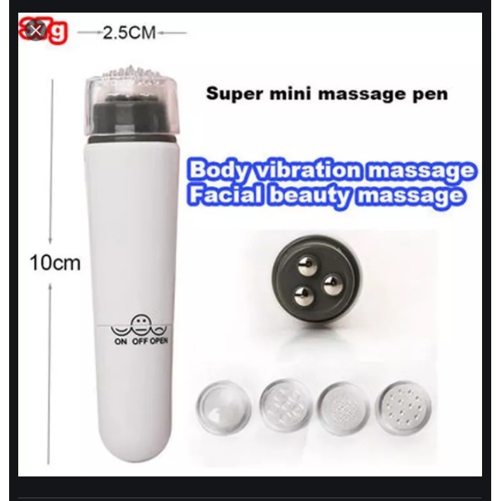 Bút massage mặt cầm tay 4 đầu, đầu đa năng, Bộ Dụng Cụ Mặt, Cơ Thể Mini Tay, Máy Năng