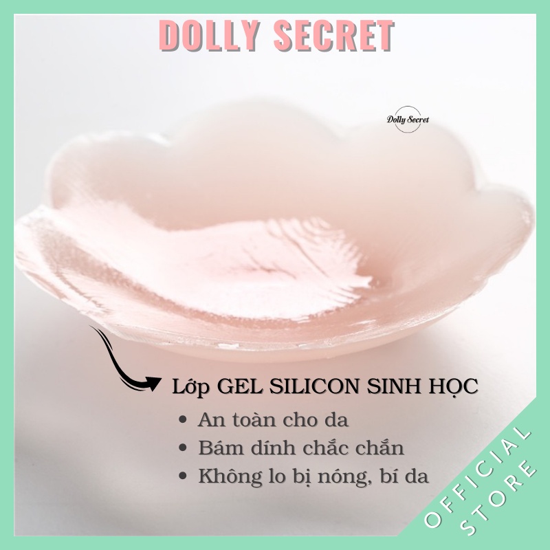 Hộp 10 miếng dán ngực silicon tàng hình màu da dùng lại được nhiều lần dán nhũ hoa siêu chắc siêu mềm mịn D01