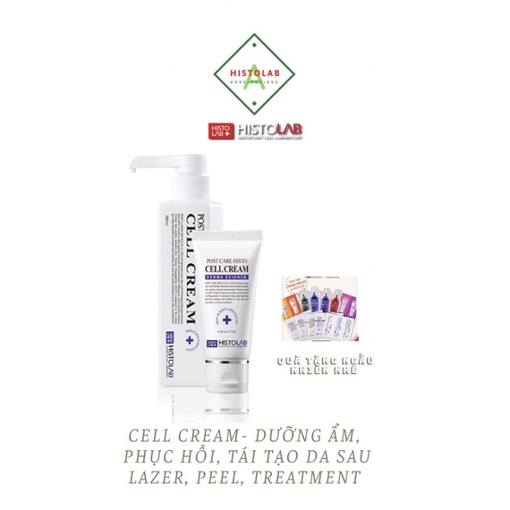 Kem phục hồi- tái tạo da sau treatment re/tr, lazer, peel 500ml Histolab Cell cream