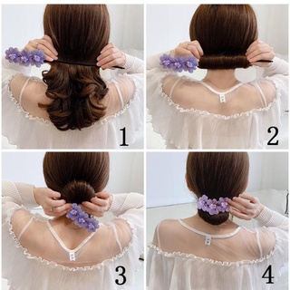 Dụng Cụ Búi Tóc Đính Hoa Vải Cho Nữ (xả kho)