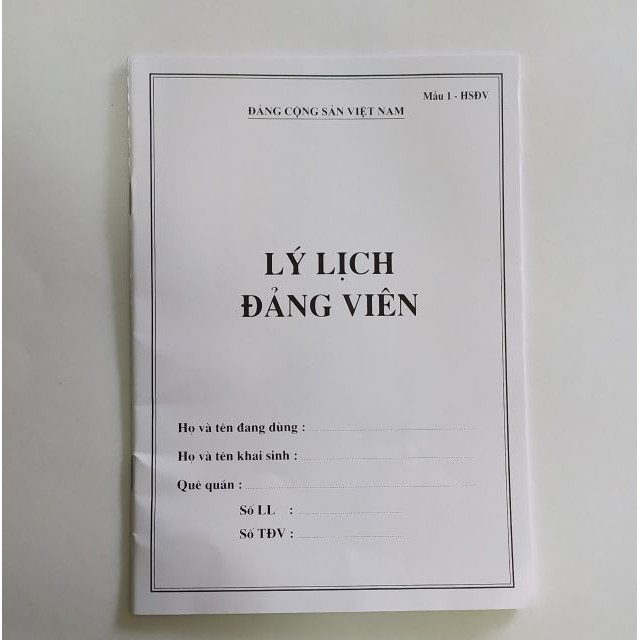 Lý lịch Đảng viên Mẫu 1-HSĐV - 28 trang