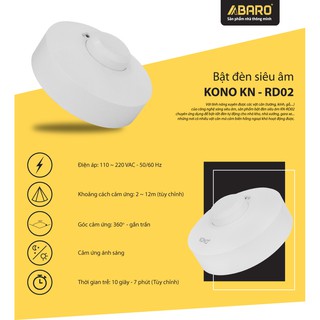 Cảm biến bật đèn siêu âm KONO KN-RD02