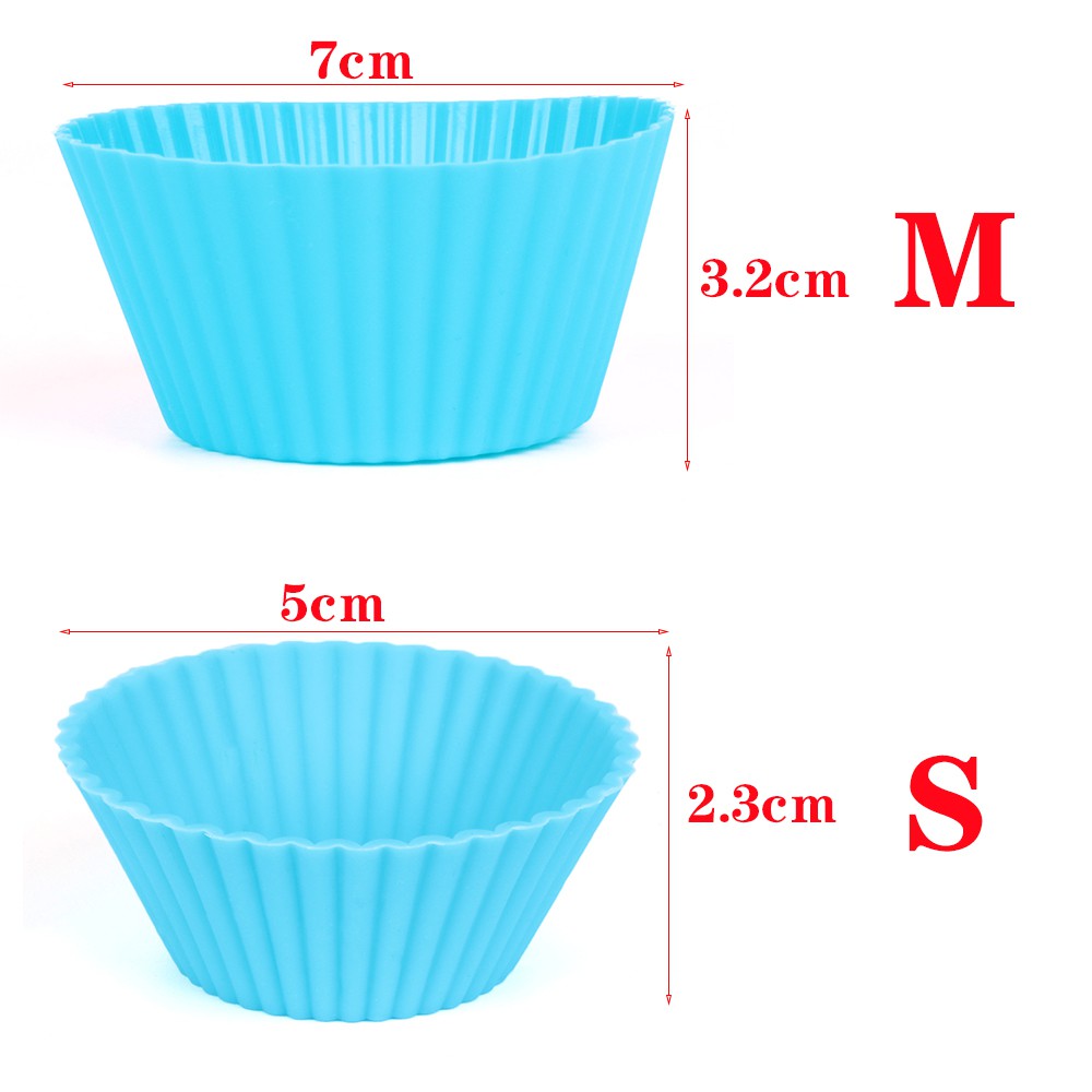 Daphne Cốc Silicon Làm Bánh Cupcake / Muffin Có Thể Tái Sử Dụng Diy