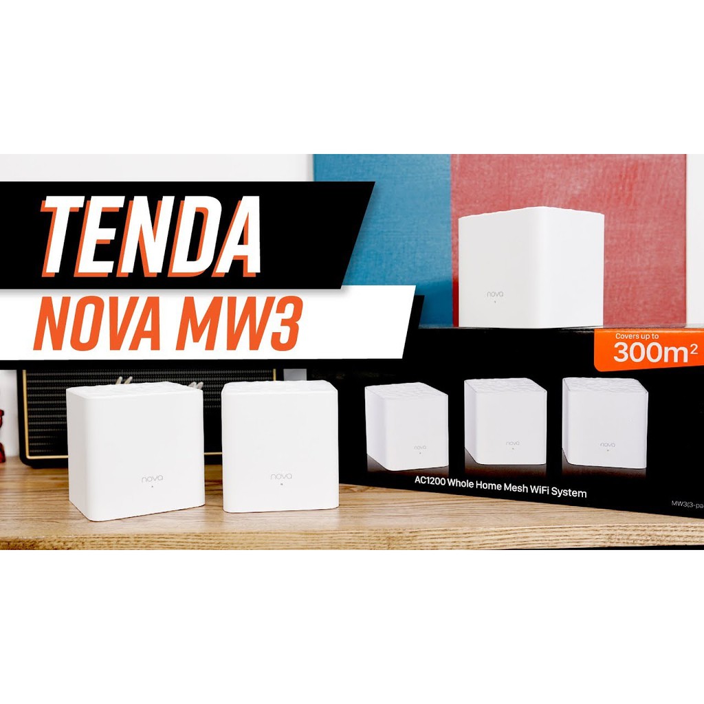 Router Wifi Mesh Chuẩn AC1200 Tenda Nova MW3 - Trắng - Hàng Chính Hãng