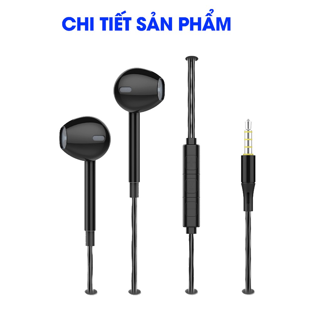 [Sỉ từ 5sp] Tai nghe nhét tai X15 - Âm thanh hay, bass chuẩn - Tai nghe nhét tai kiểu dáng iphone có nút điều khiển