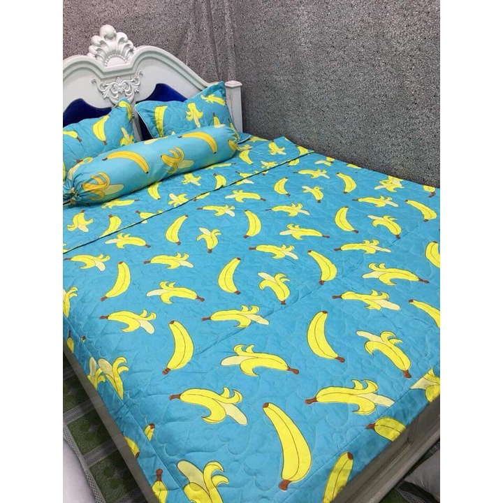 Bộ chăn hè ga gối kèm vỏ gối ôm 5 món 2mx2m2-có chọn mẫu