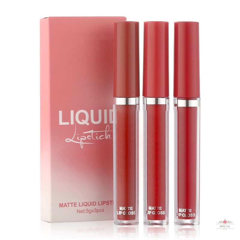 (Hàng Mới Về) Set 3 Son Kem Lì Lâu Trôi Không Phai Màu Sắc Quyến Rũ Cho Nữ | BigBuy360 - bigbuy360.vn