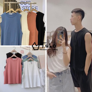Áo Tank Top Trơn Oversize Nam Nữ Tuho, Áo 3 Lỗ Trơn Màu Form Rộng Phong Cách Ulzzang