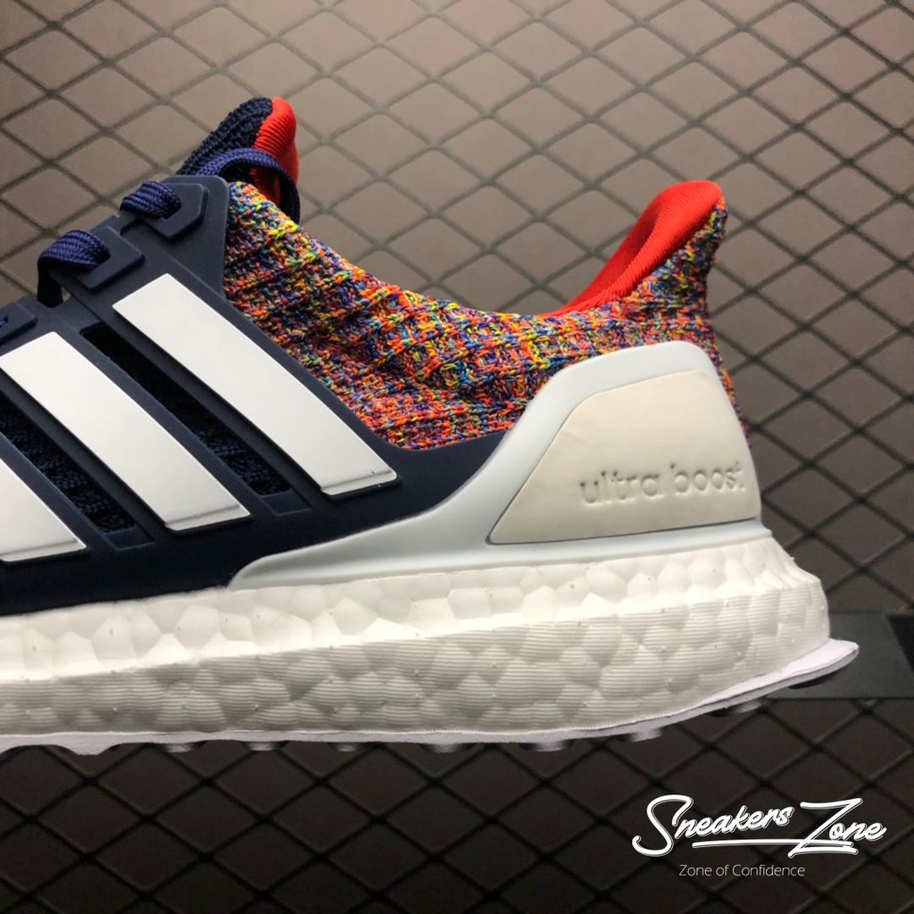 𝐓Ế𝐓 (FREE SHIP + HỘP + QUÀ) Giày thể thao ULTRA BOOST 4.0 multi colors xanh dương gót thổ cẩm ^ g