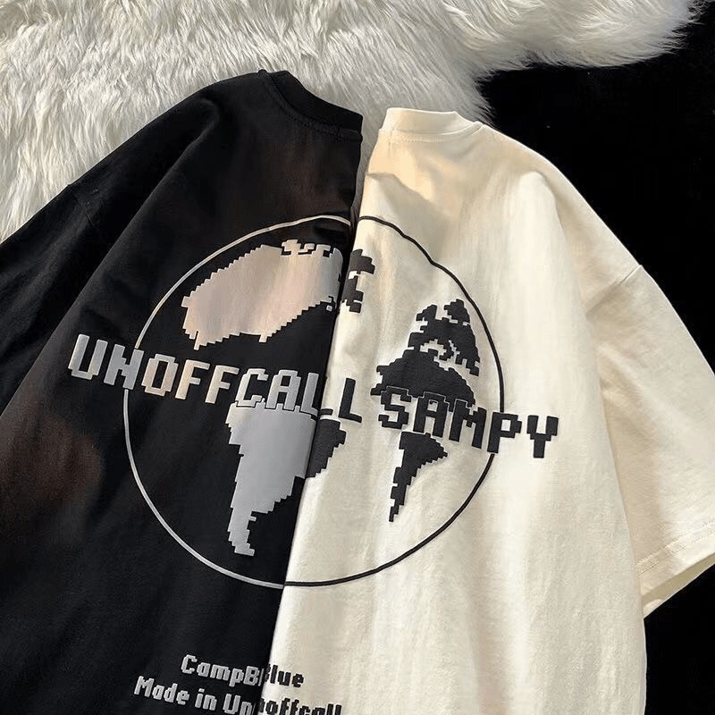 (HCM) Áo Thun Tay Lỡ Form Rộng Unisex, Áo Phông Unisex Nam Nữ Form Rộng Tay Lỡ HỌA TIẾT KM FASHION