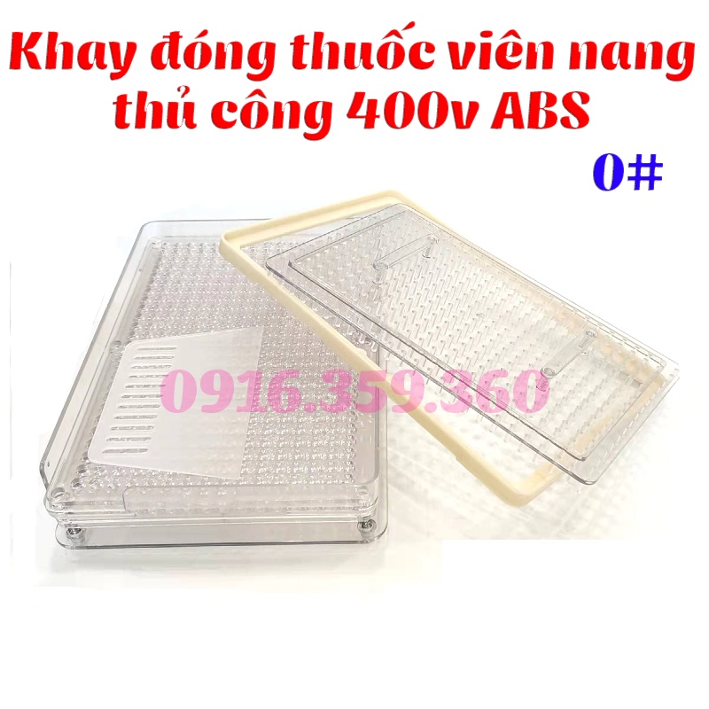 Khuôn đóng thuốc viên nang thủ công 400 viên size 0 và size 1