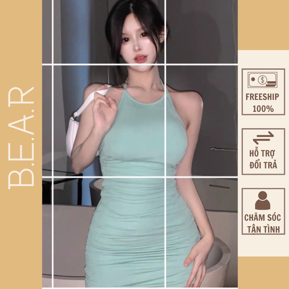Đầm Body 2 Dây Dáng Xòe Chất Thun Gân Trẻ Trung, Năng Động - D2035