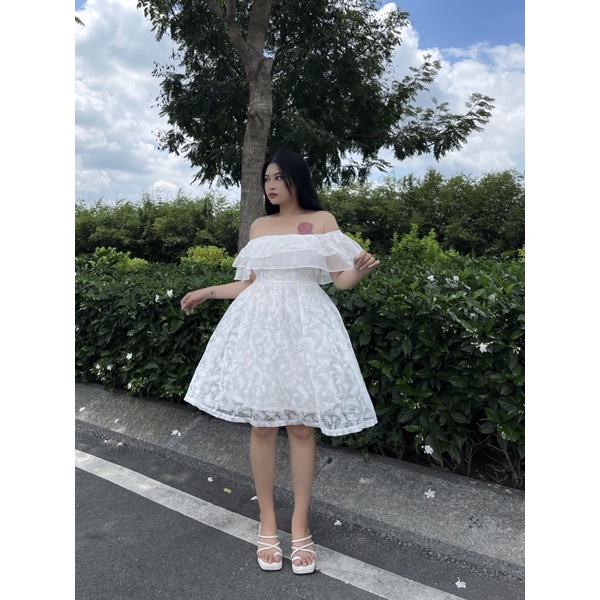 ĐẦM TRỄ VAI VOAN THÊU YUKI DRESS BIGSIZE