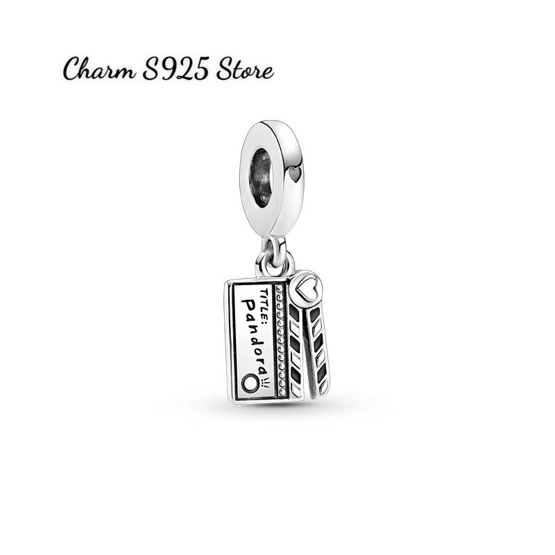 charm pan treo bảng clapper board bạc s925 cap cấp