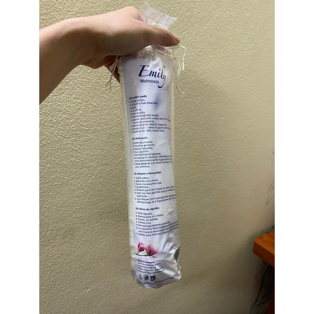 Bông tẩy trang Emily Watte Pads Đức gói 120 miếng