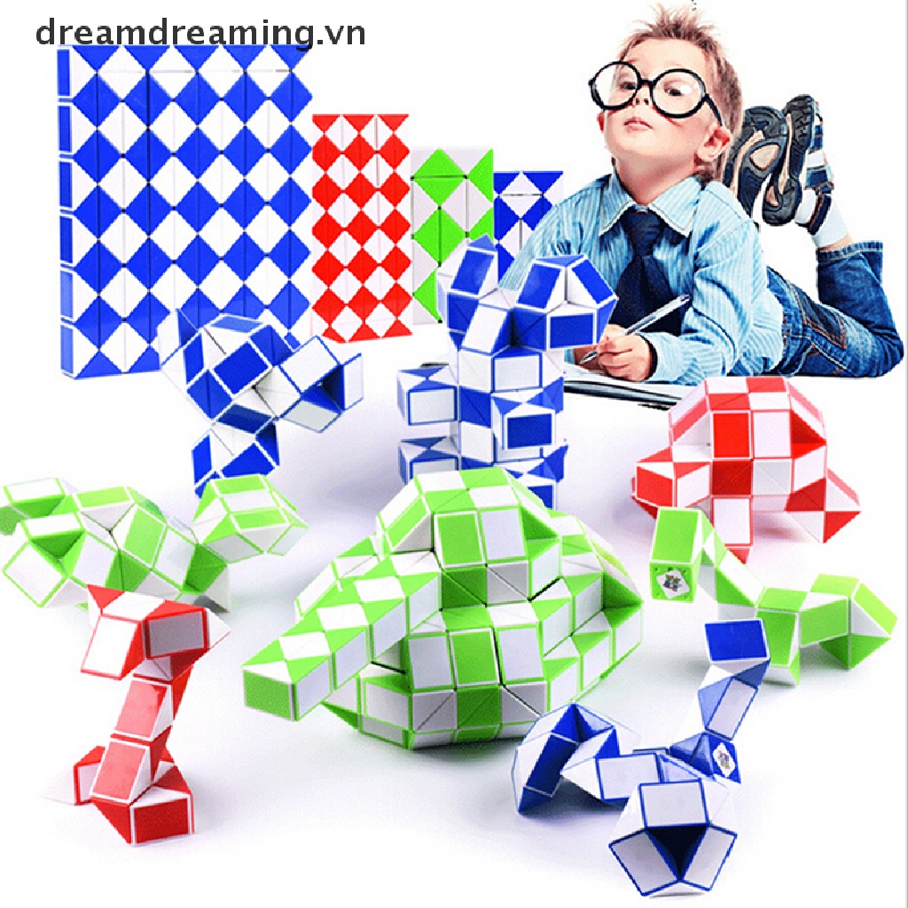 1 Đồ Chơi Xếp Hình Rắn 3D Độc Đáo Giáo Dục Sớm Cho Bé
