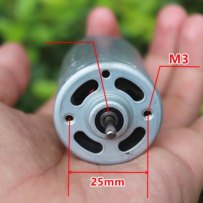 Motor 545 tốc độ cao DC12V - 18V. Động cơ máy khoan điện cầm tay mô-men xoắn cao, vòng bi trước