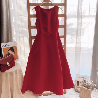 ĐẦM XÒE MIDI ĐỎ SÁT NÁCH