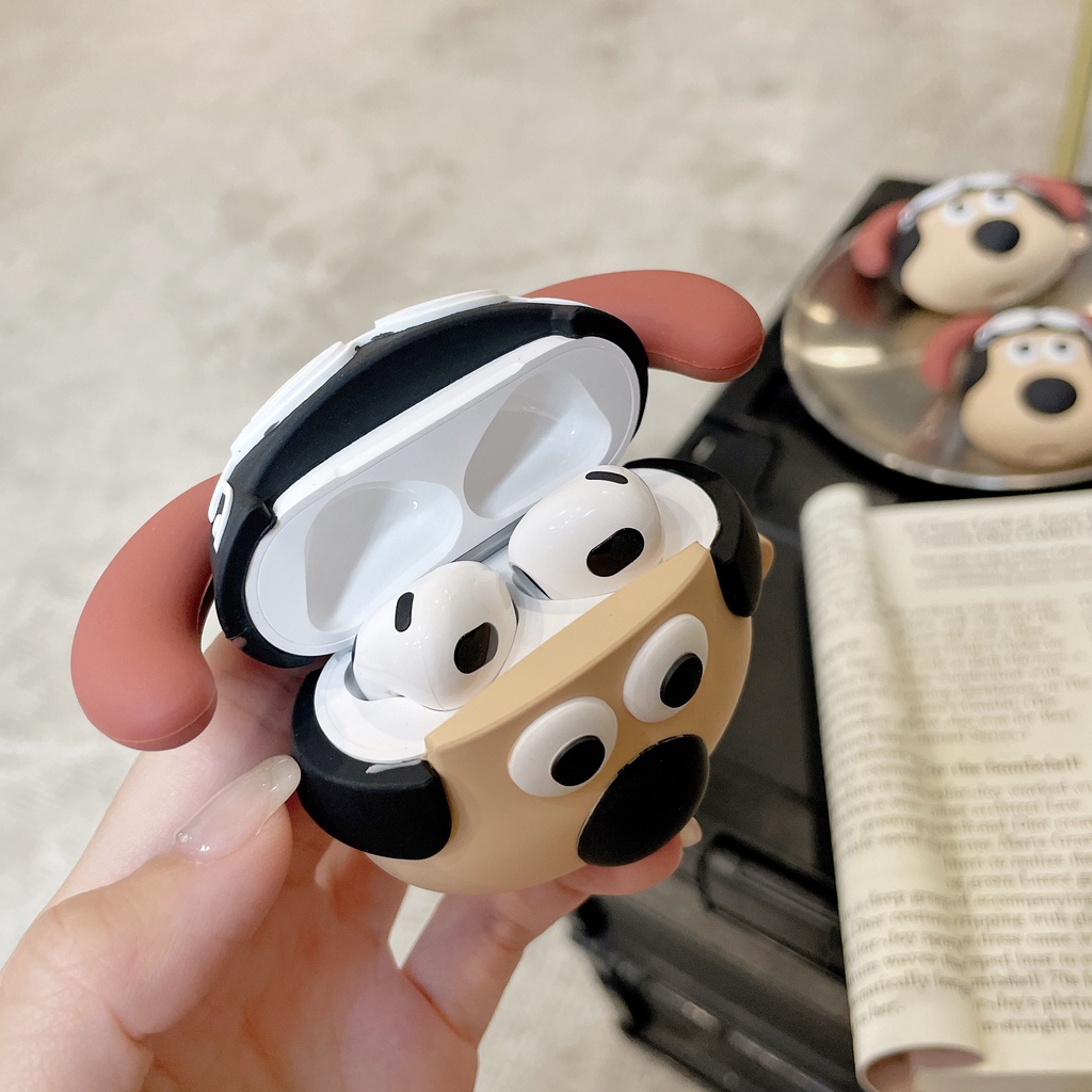 Vỏ Bảo Vệ Hộp Sạc Tai Nghe AirPods3 AirPods3 Pro 2Gen Họa Tiết Chú Chó Phi Công Độc Đáo Dễ Thương Ốp