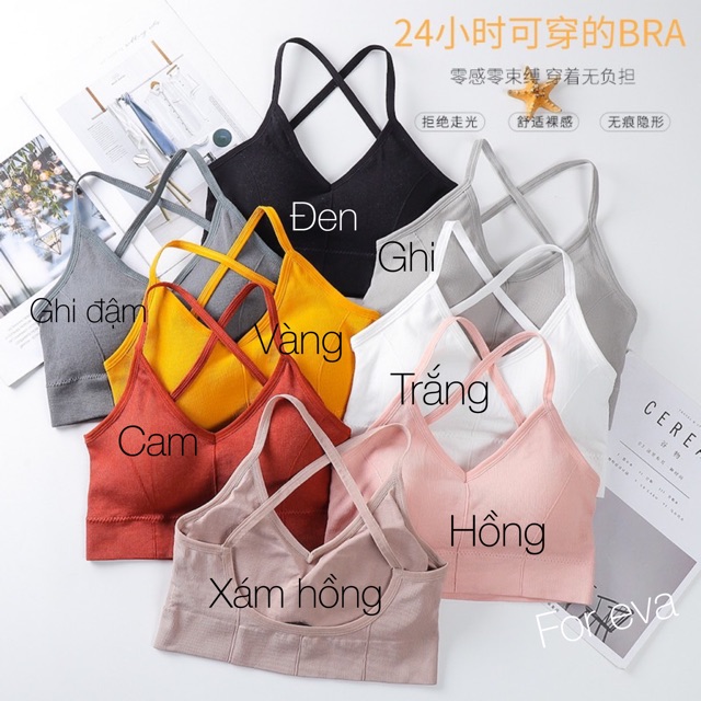 Áo bra gym yoga khoét lưng phiên bản kết hợp siêu hot ms 2020
