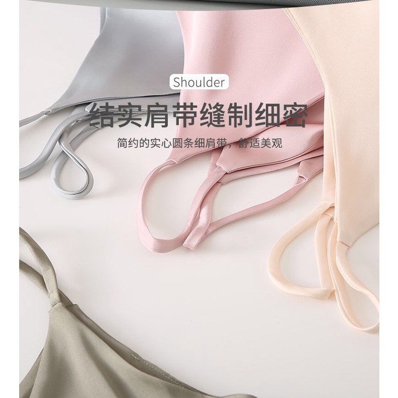 Set Áo 2 Dây Và Áo Hai Dây Chất Satin Phong Cách Phương Tây Cho Nữ