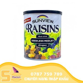 Nho khô mỹ không hạt Sunview Raisins Mỹ 425g { Luôn Cập Nhật DATE mới }