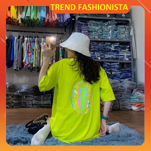 Áo thun nam form rộng tay lỡ áo thun cổ tròn dạ quang chất cotton co dãn bền đẹp
