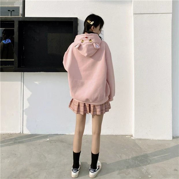 Áo khoác hoodie Nữ với chất nỉ dày mịn, thêu báo hồng siêu Hot trend 2021 | BigBuy360 - bigbuy360.vn