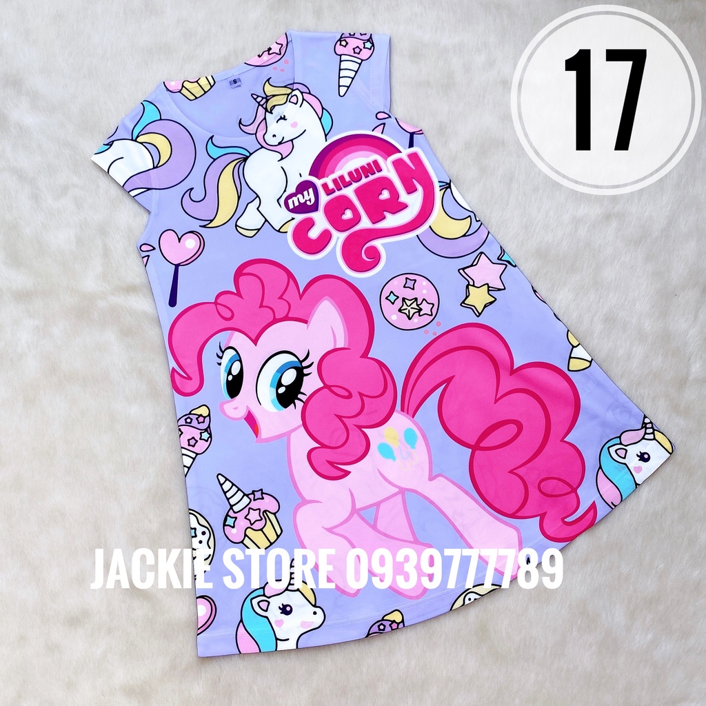Váy đầm ngựa pony unicorn 3d cho bé gái