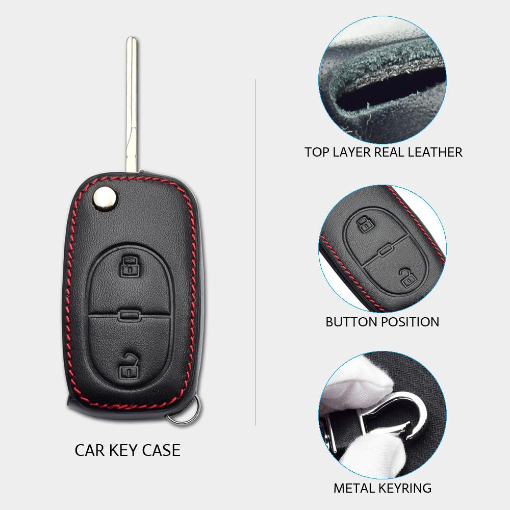 Móc chìa khóa xe 2 nút da chìa khóa gấp bằng sợi carbon xe silicon móc túi da kẹp túi cho Audi A2 A6 kho báu