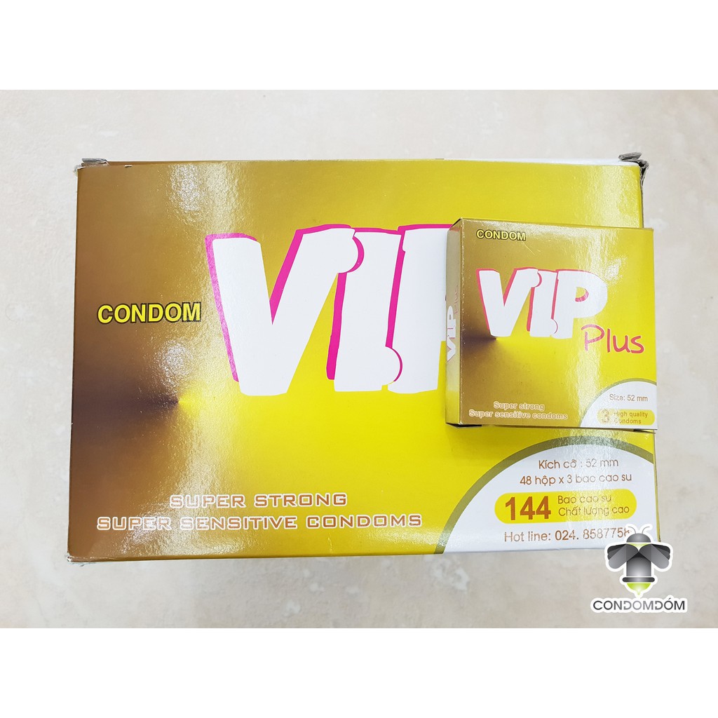 [Giá rẻ]Bao cao su gia đình VIP Plus hộp 144 chiếc