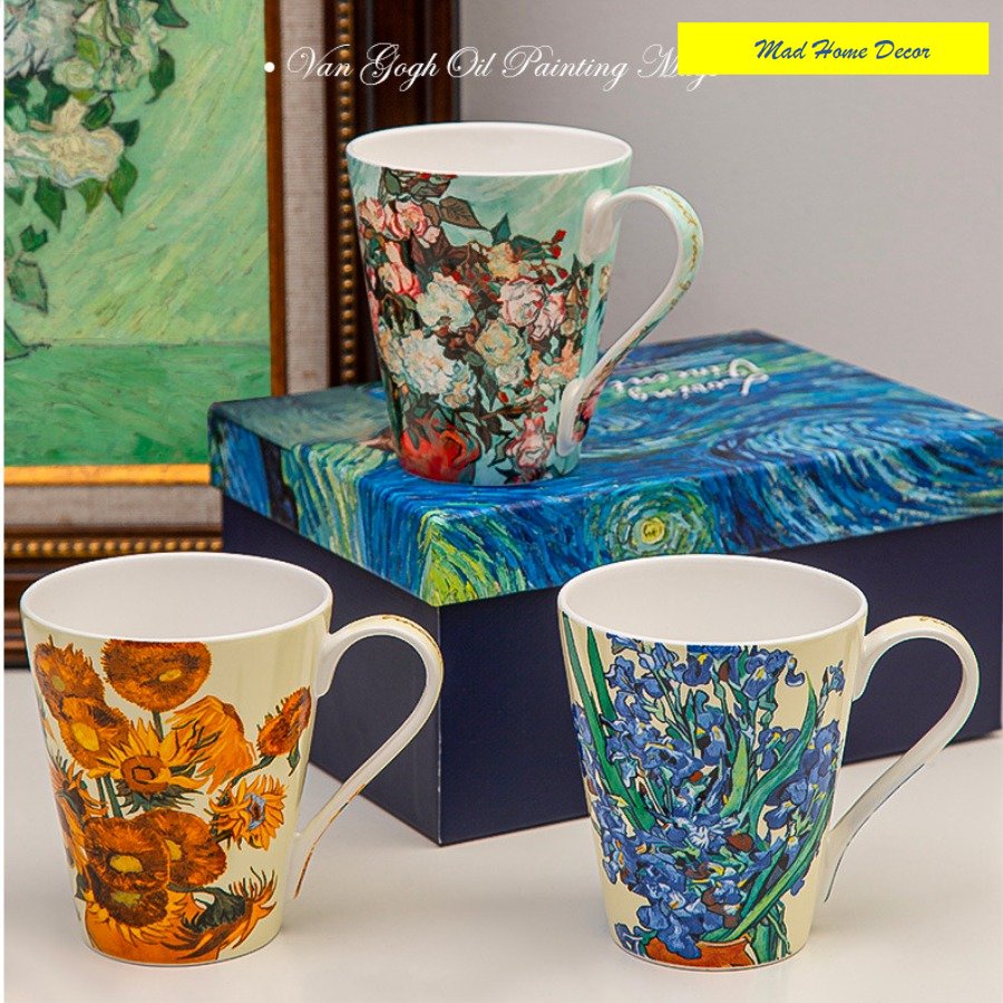 Cốc cao Vangogh sứ xương cao cấp - Bộ sưu tập tranh VANGOGH sang trọng, tinh tế