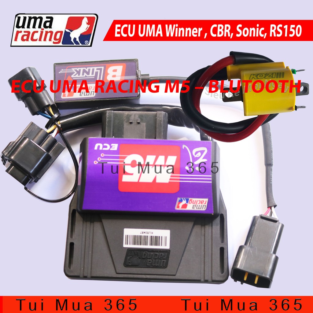 Combo ECU UMA RACING M5 BLUTOOTH và Mobin Sườn Kozi Fi CHO WINNER, SONIC, CBR, RS 150