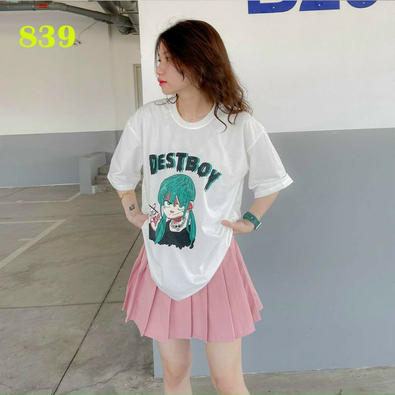 áo thun form rộng siêu đáng yêu, áo phông in hoạt hình | BigBuy360 - bigbuy360.vn