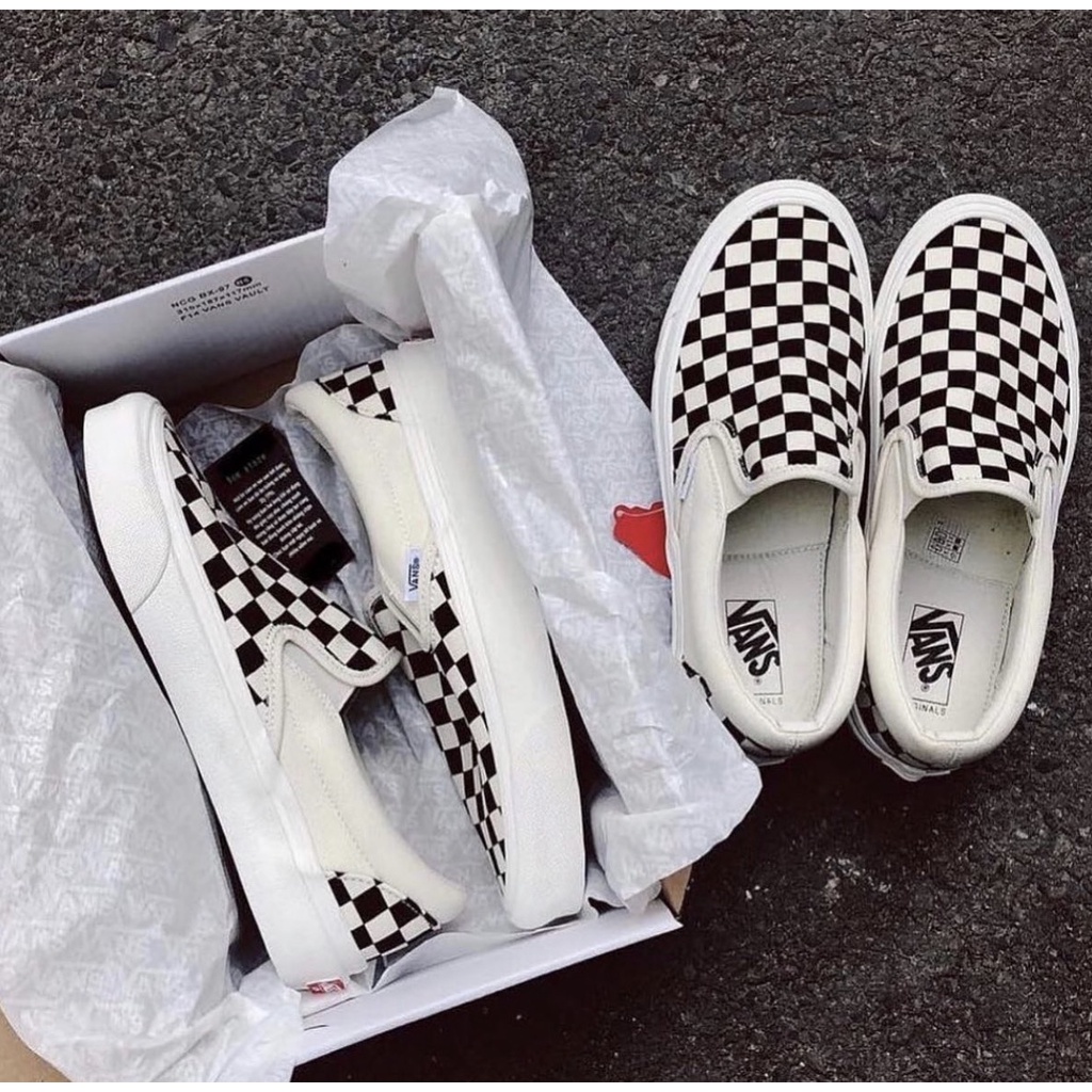 ⚡𝗕𝗜𝗚 𝗦𝗔𝗟𝗘⚡ Giày sneaker vans caro màu đen trắng [𝗙𝘂𝗹𝗹 𝗕𝗼𝘅 𝗕𝗶𝗹𝗹]