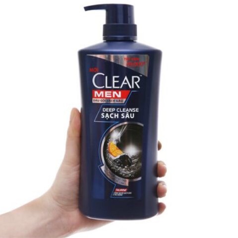 Dầu gội sạch gàu Clear Men Deep Cleanse than hoạt tính sạch sâu 631ml