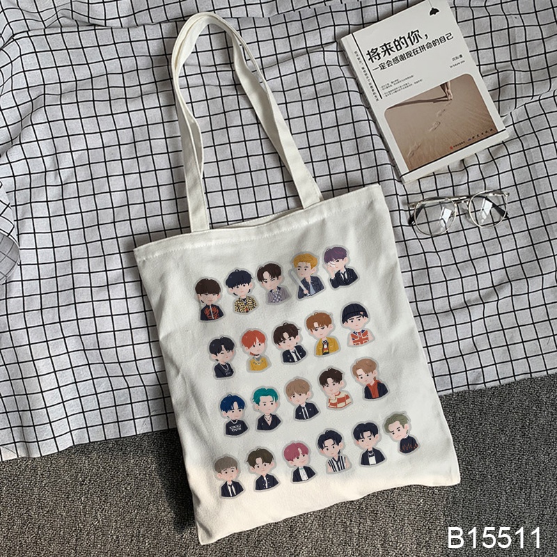 Nct Túi tote Vải canvas In Hình Vũ Trụ Thời Trang Cho Học Sinh