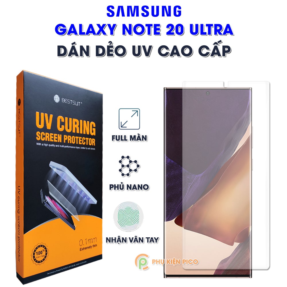 Dán màn hình Samsung Note 20 Ultra PPF UV Bestsuit nhận vân tay full màn - Dán màn hình Samsung Galaxy Note 20 Ultra