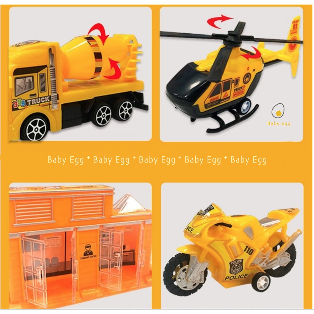 Set bộ đồ chơi trẻ em cho bé gái trai mô hình công trường cảnh sát máy bay lego biển báo từ 3 4 5 6 7 8 9 tuổi baby egg