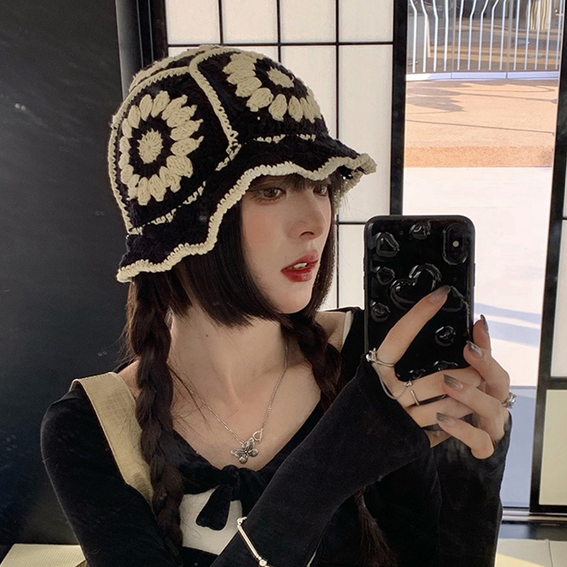 Nón vành đan len handmade thời trang dành cho nữ