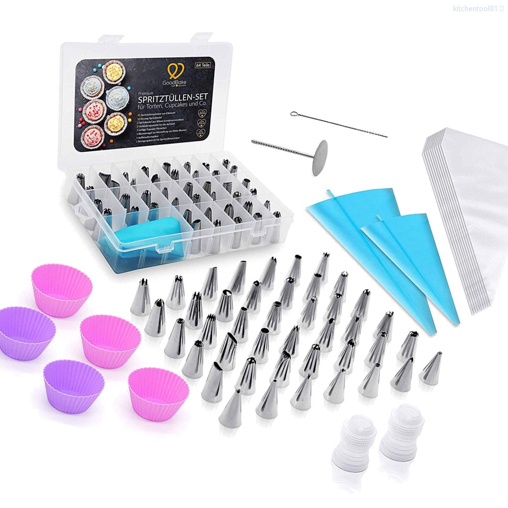 Set 68 Đuôi Bắt Bông Kem Trang Trí Bánh Bằng Thép Không Gỉ Tiện Dụng Cho Nhà Bếptool01