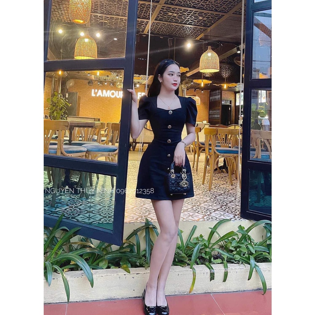 ❤️❤️ Đầm nút tay phồng❤️❤️