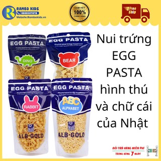 Nui trứng EGG PASTA hình thú và chữ cái của Nhật cho bé ăn dặm (Date T2/2022) shop Rambo Kids