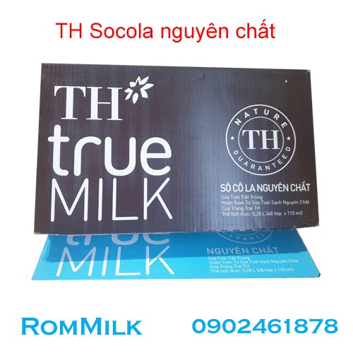 Sữa tươi tiệt trùng TH True Milk có đường, ít đường, nguyên chất 110ml (thùng 48 hộp)