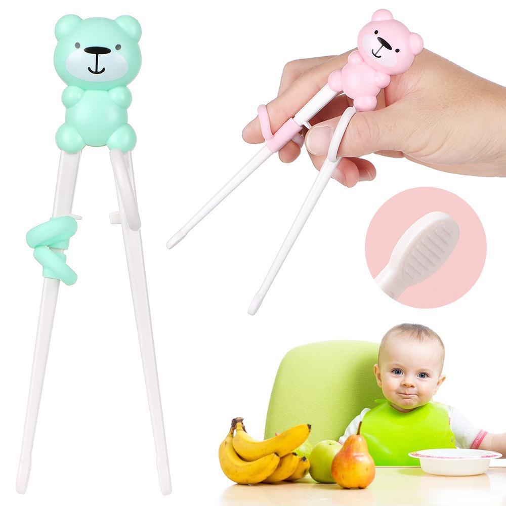 KUNHEV 1 Cặp Đũa Tập Ăn Chất Lượng Cao Dành Cho Trẻ Nhỏ Mới Bắt Đầu